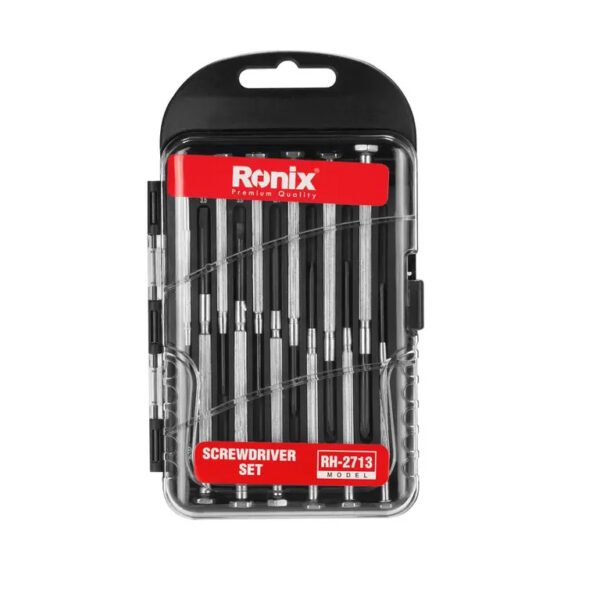 Juego de destornilladores de precisión con mango de acero (12 piezas)  Modelo: RH-2713